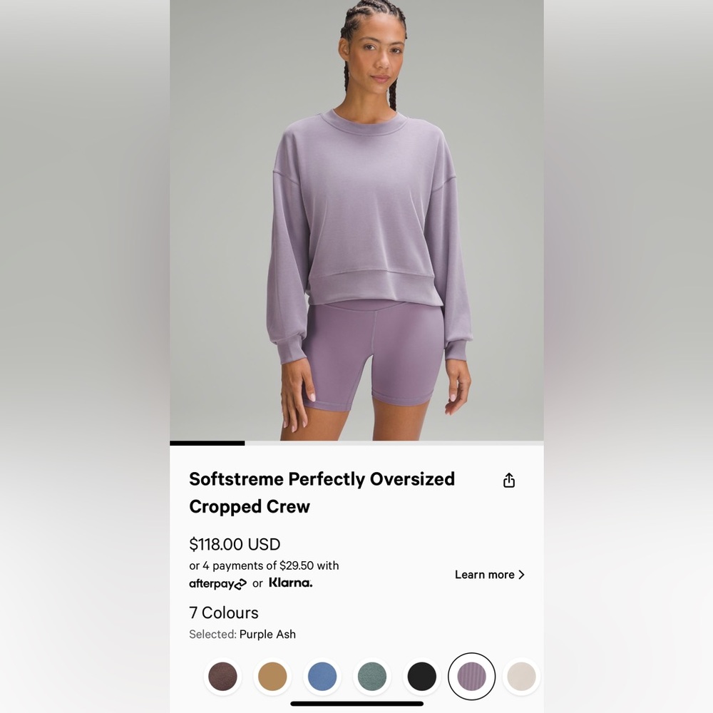 Perfectly oversized cropped crew